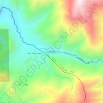 Carte topographique Chiriboga, altitude, relief
