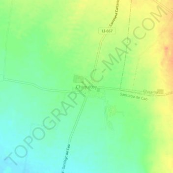 Carte topographique Chiquitoy, altitude, relief