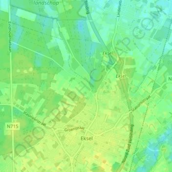 Carte topographique Winner, altitude, relief