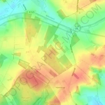 Carte topographique Harle, altitude, relief