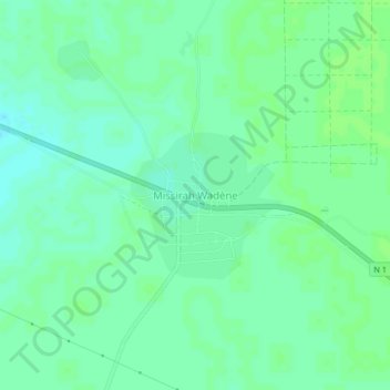 Carte topographique Missirah Wadène, altitude, relief