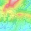 Carte topographique Penn Ar Run, altitude, relief