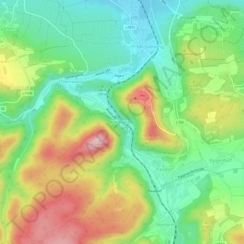Carte topographique Klein-Wien, altitude, relief