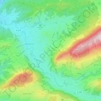 Carte topographique Wilhams, altitude, relief