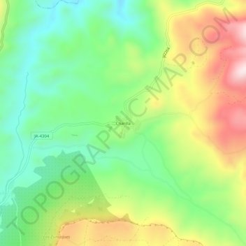 Carte topographique Charilla, altitude, relief