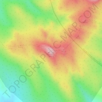 Carte topographique Serra da Paciência, altitude, relief