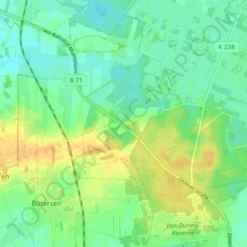 Carte topographique Ziegeleiberg, altitude, relief