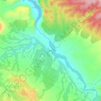 Carte topographique Aylés, altitude, relief