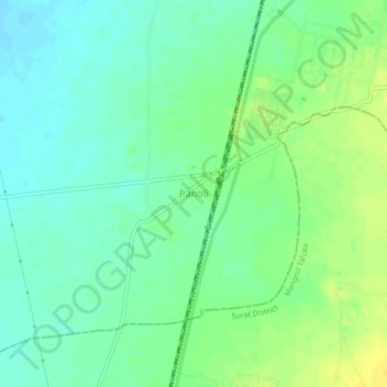 Carte topographique Panoli, altitude, relief