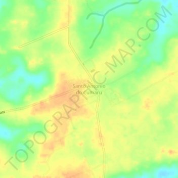 Carte topographique Santo Antonio do Cumaru, altitude, relief