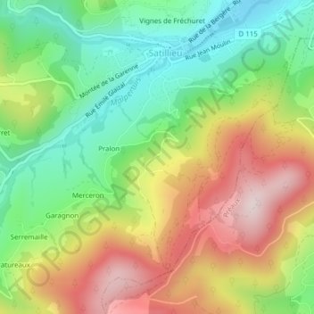 Carte topographique Bel - Air, altitude, relief