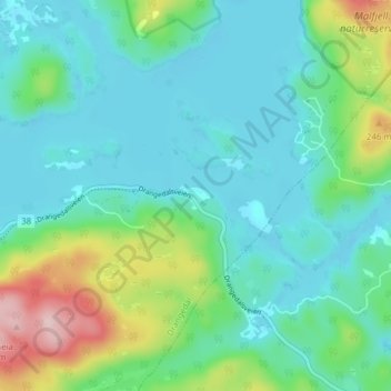 Carte topographique Merkebekk, altitude, relief