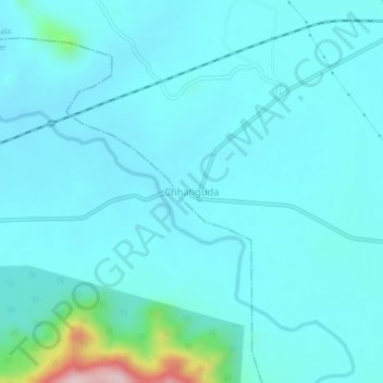 Carte topographique Chhatiguda, altitude, relief