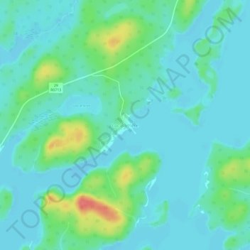 Carte topographique Lac-Barrière, altitude, relief