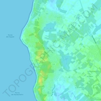 Carte topographique Domino, altitude, relief