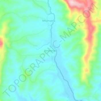 Carte topographique Ambohipo, altitude, relief