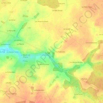 Carte topographique Le Mont Doré, altitude, relief