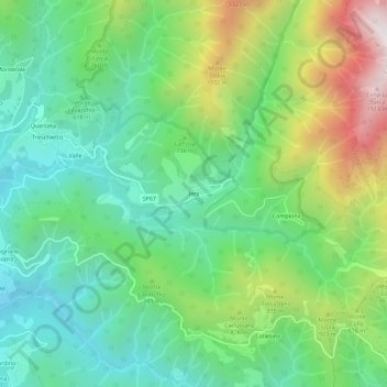 Carte topographique Iera, altitude, relief