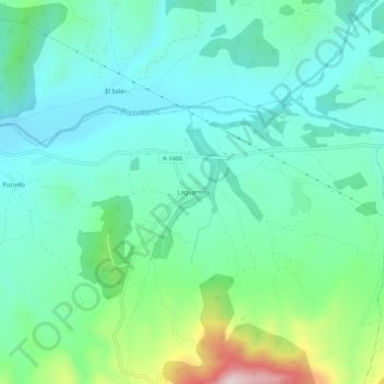 Carte topographique Laguarres, altitude, relief