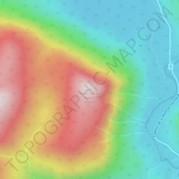 Carte topographique Mont Nicol-Albert, altitude, relief