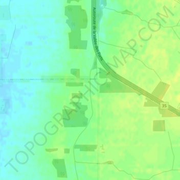 Carte topographique Ruisseau Chartier, altitude, relief