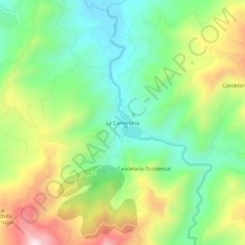 Carte topographique La Candelaria, altitude, relief