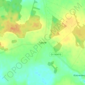 Carte topographique Horile, altitude, relief