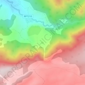 Carte topographique Zaouiat Ifrane, altitude, relief