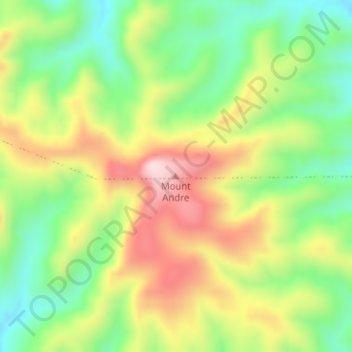 Carte topographique Mount Andre, altitude, relief