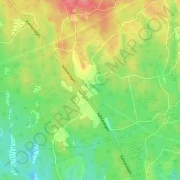 Carte topographique Västorp, altitude, relief