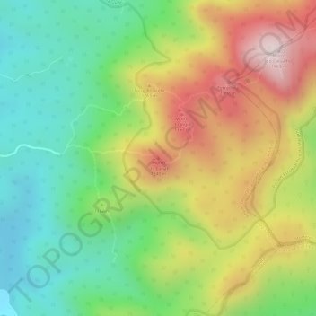 Carte topographique Morro do Canal, altitude, relief