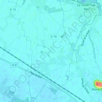 Carte topographique La Croix de Kermeur, altitude, relief