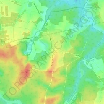 Carte topographique Épothémont, altitude, relief