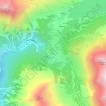 Carte topographique Orden, altitude, relief