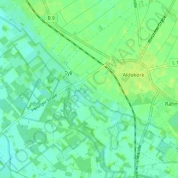Carte topographique Obereyll, altitude, relief