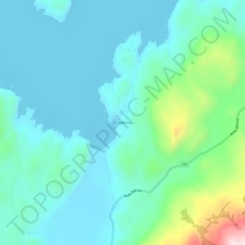 Carte topographique El Vallecito, altitude, relief