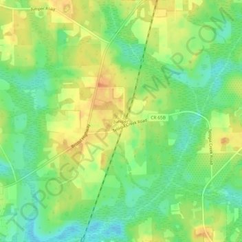 Carte topographique Juniper, altitude, relief