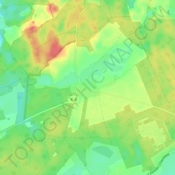 Carte topographique Venzkow, altitude, relief