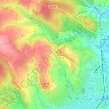 Carte topographique Eisernes Tor, altitude, relief