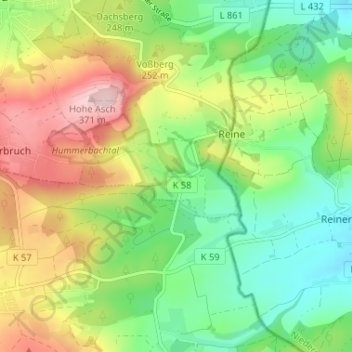 Carte topographique Drostenhof, altitude, relief