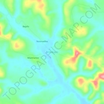 Carte topographique Antokazo, altitude, relief