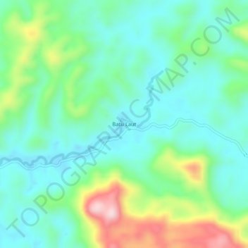 Carte topographique Batu Laut, altitude, relief