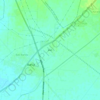 Carte topographique Math, altitude, relief
