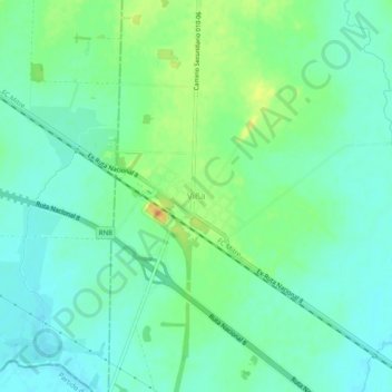 Carte topographique Viña, altitude, relief