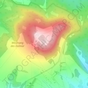 Carte topographique Dolmar, altitude, relief