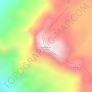Carte topographique Maromokotro, altitude, relief