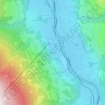 Carte topographique Reisrach, altitude, relief
