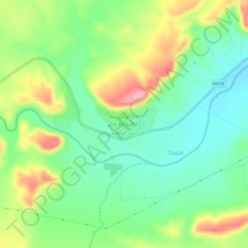 Carte topographique Ait Brahim, altitude, relief