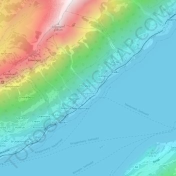 Carte topographique Brunni, altitude, relief
