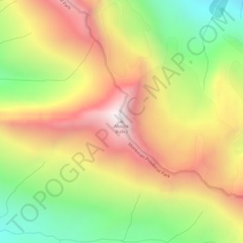 Carte topographique Mount Bulley, altitude, relief